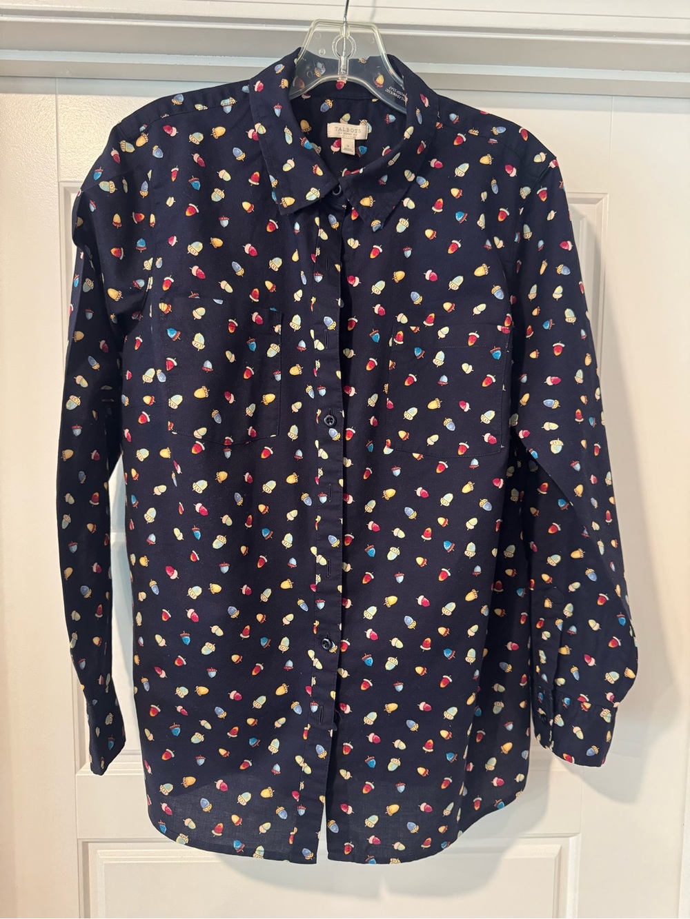 Talbots Navy Button-Down Shirt